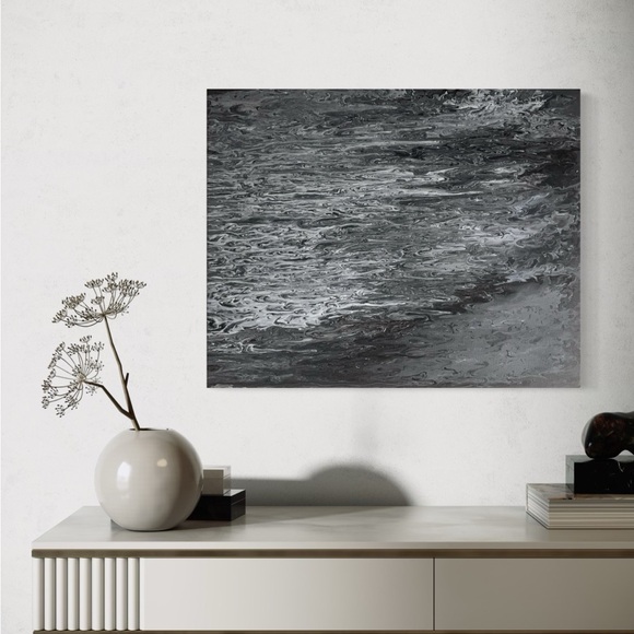 Original Abstract Art 16x20 One Of Kind Handmade Painting On Canvas - Picture 1 of 3